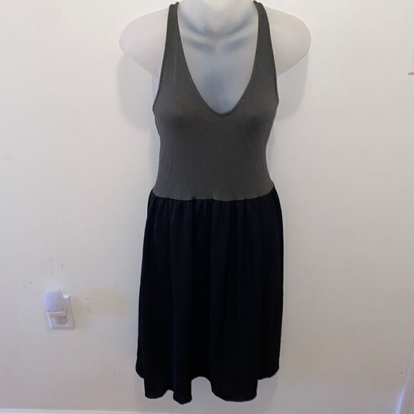 Anthropologie Dolan Fabina Women’s Tank Dress Colorblock Green Black size XS EUC - Picture 3 of 11